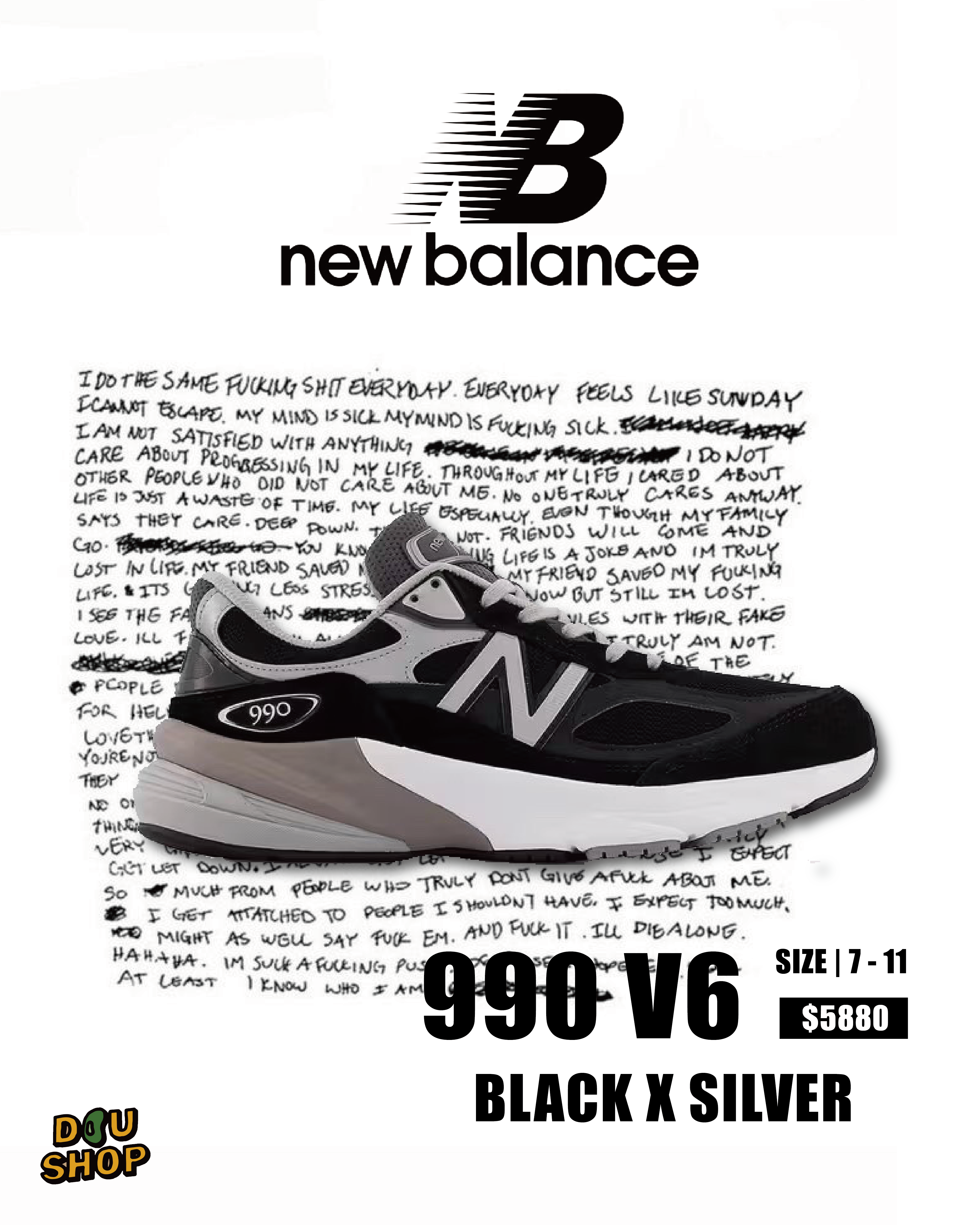 New balance 990v6 黑