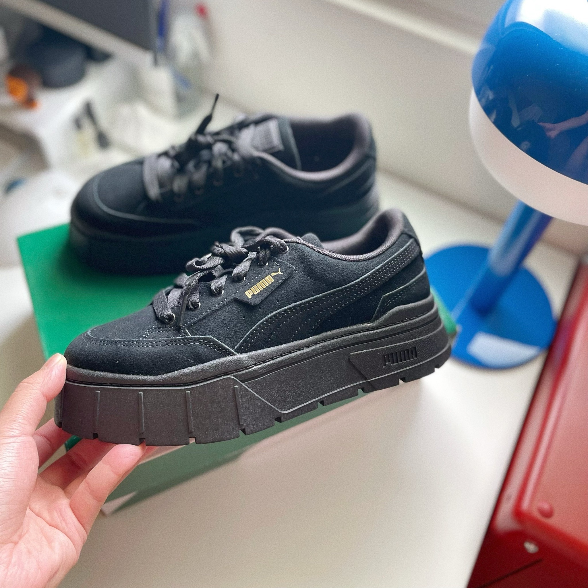 PUMA Mayze Stack 蔡依林 全黑化 黑色 全黑 增高 厚底鞋 38398301