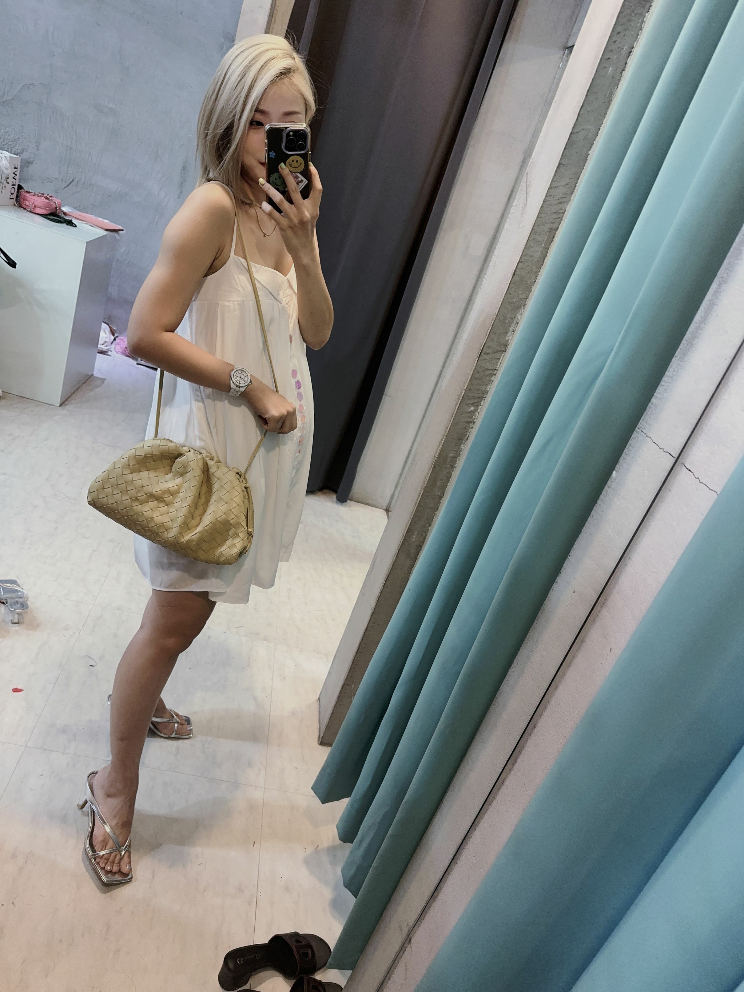 牛皮編織雲朵包(附背帶)