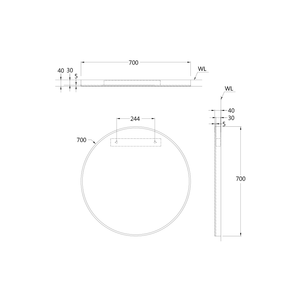 凱撒 化妝鏡推薦型號 M806 黑鋁框化妝鏡