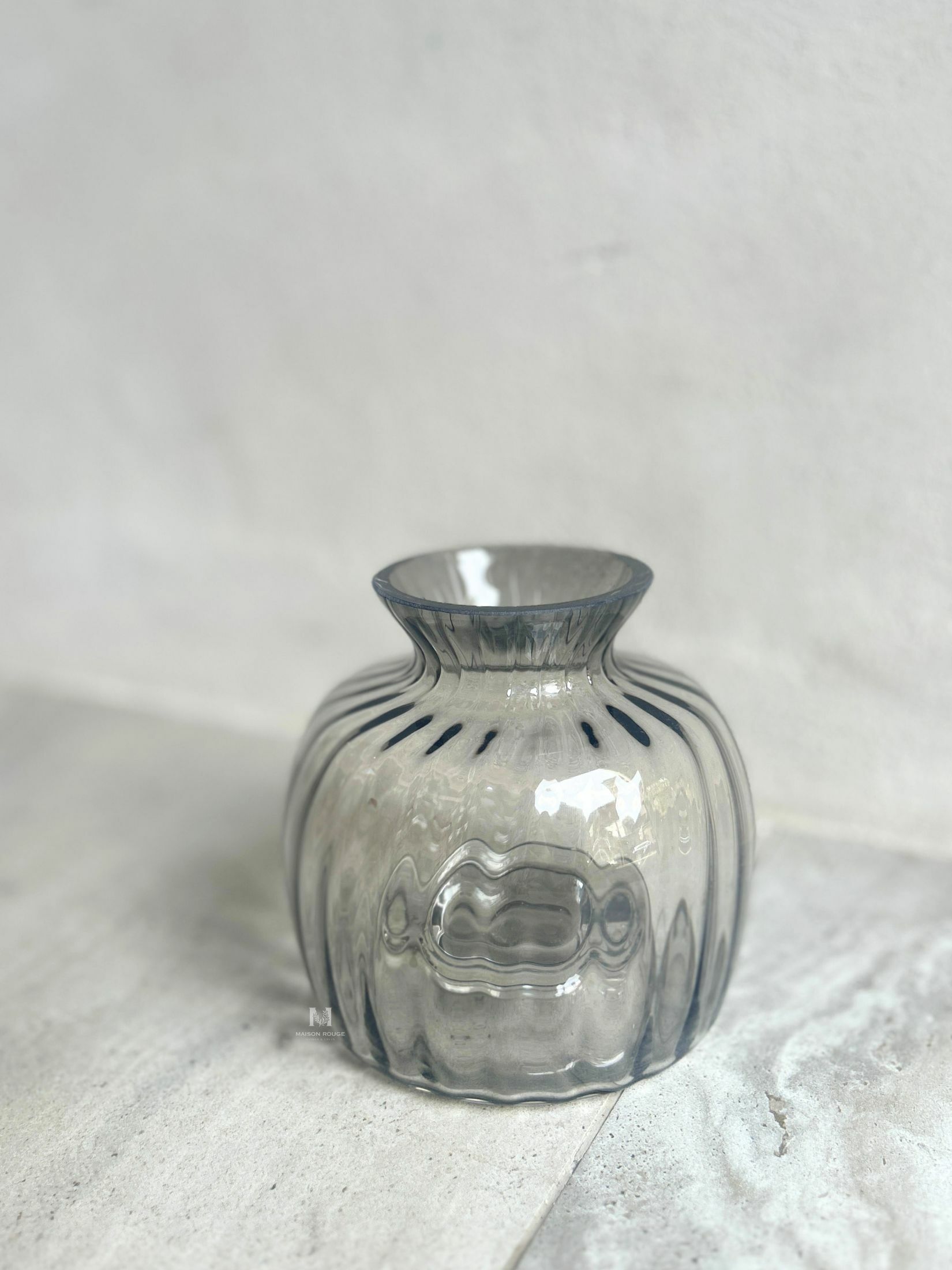 質感選物・豎紋歐式透明花瓶