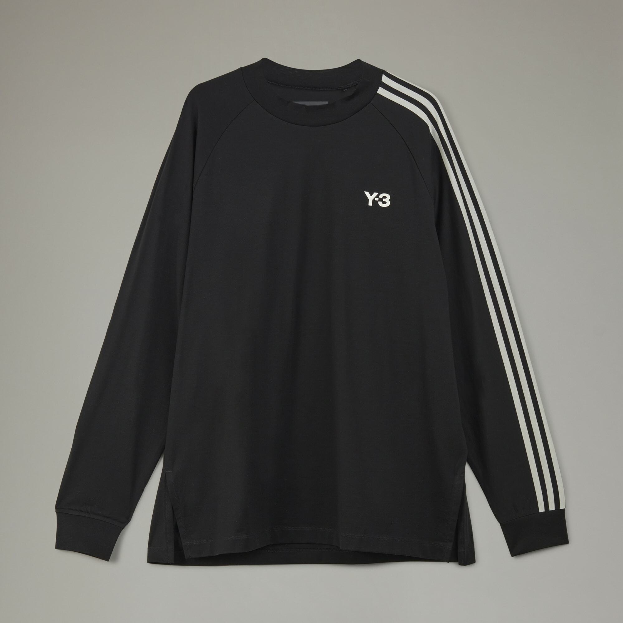 【 Y-3 3S LS TEE 三條紋長袖TEE - 黑 】
