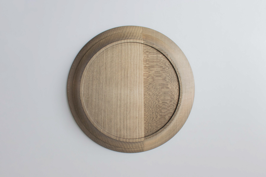 +g IFUJI-Rim tray S gray vegetable dye