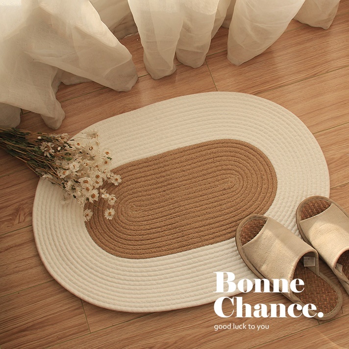 日系簡約棉麻地毯 兩色