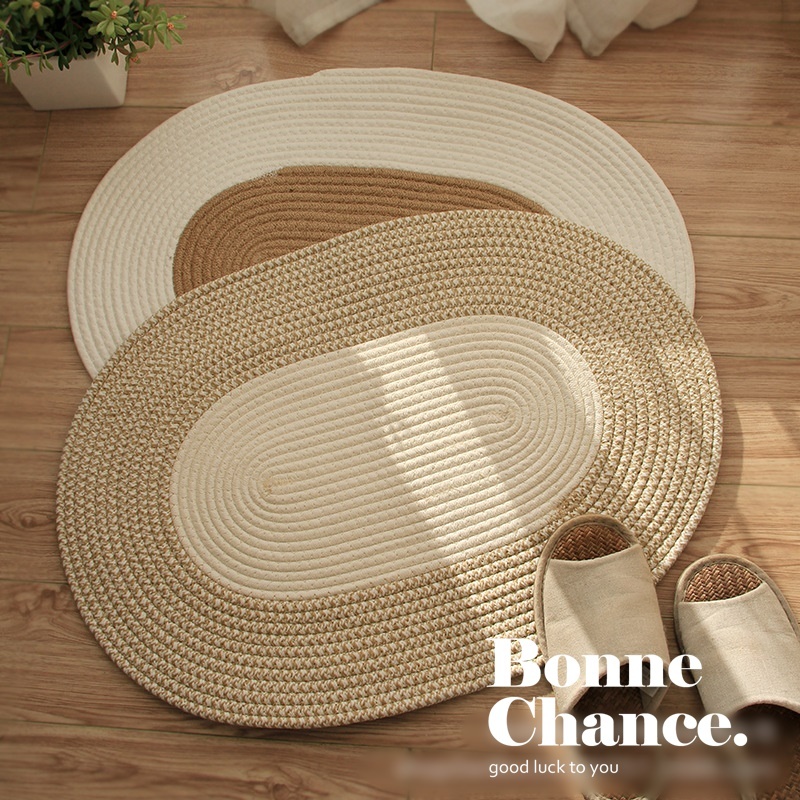 日系簡約棉麻地毯 兩色