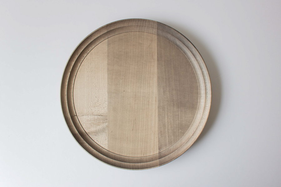 +g IFUJI-Rim tray L gray vegetable dye