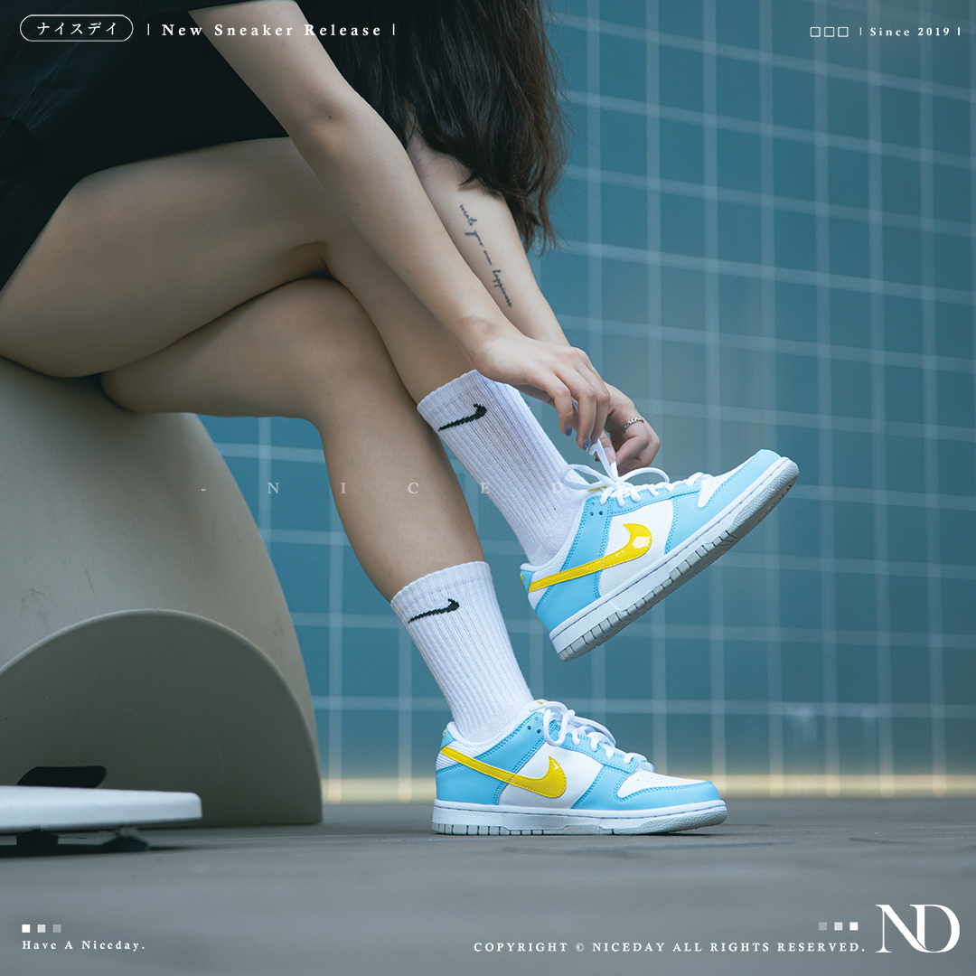 NICEDAY 代購 Nike Dunk Low 辛普森 天藍 黃 女款 DX3382-400
