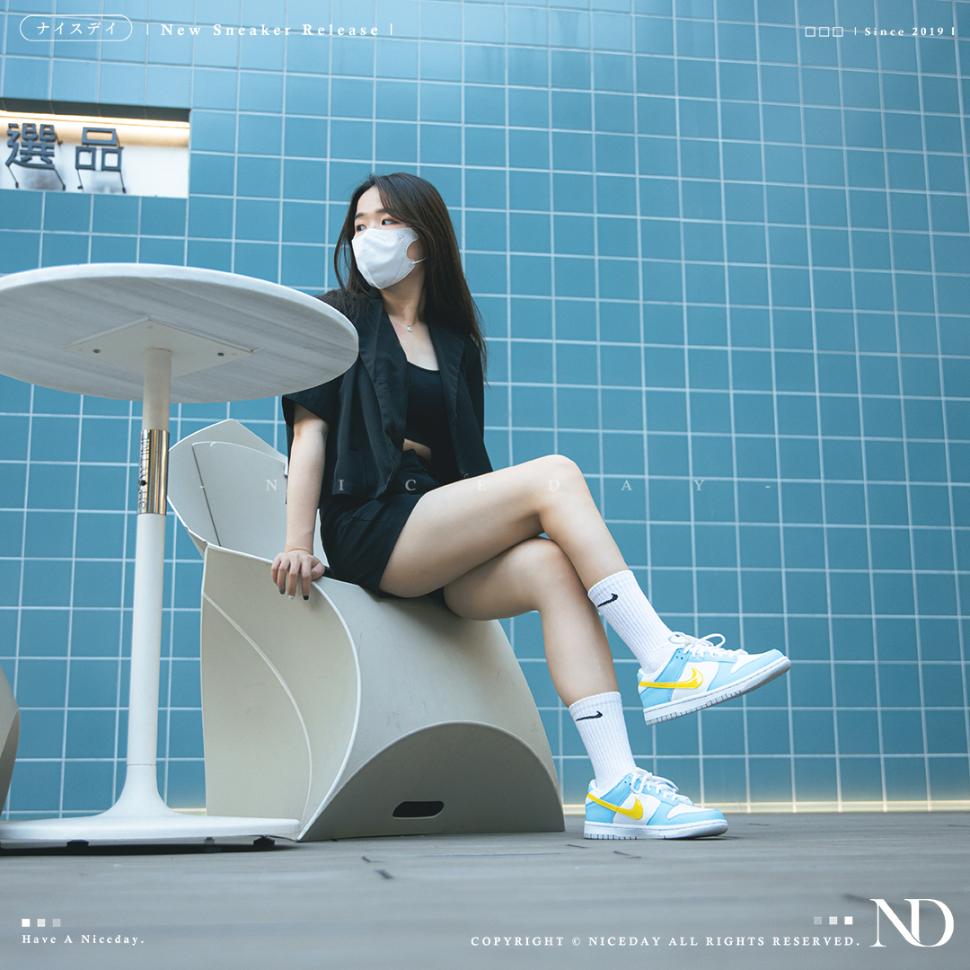 NICEDAY 代購 Nike Dunk Low 辛普森 天藍 黃 女款 DX3382-400