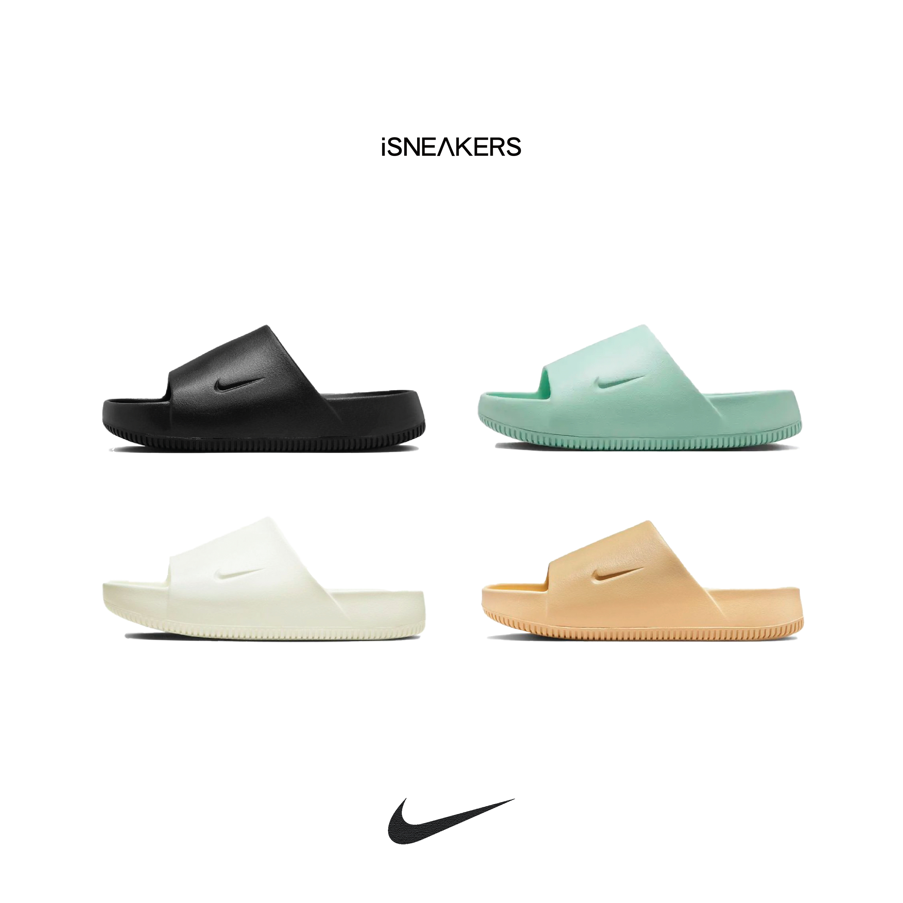 iSNEAKERS｜Nike Calm Slide 兩色 淺黃 黑 DX4816-200、FD4116-001