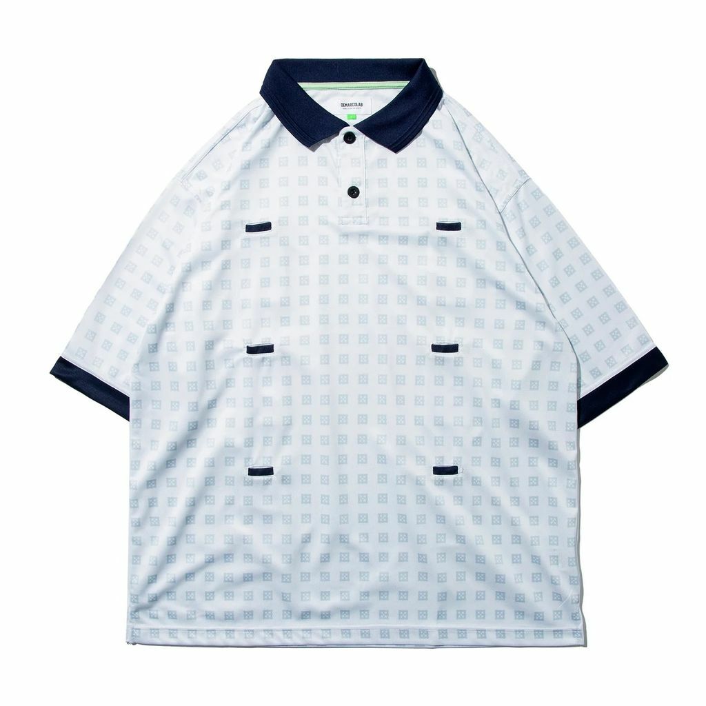 DEMARCOLAB KUN GRID SS POLO 白色