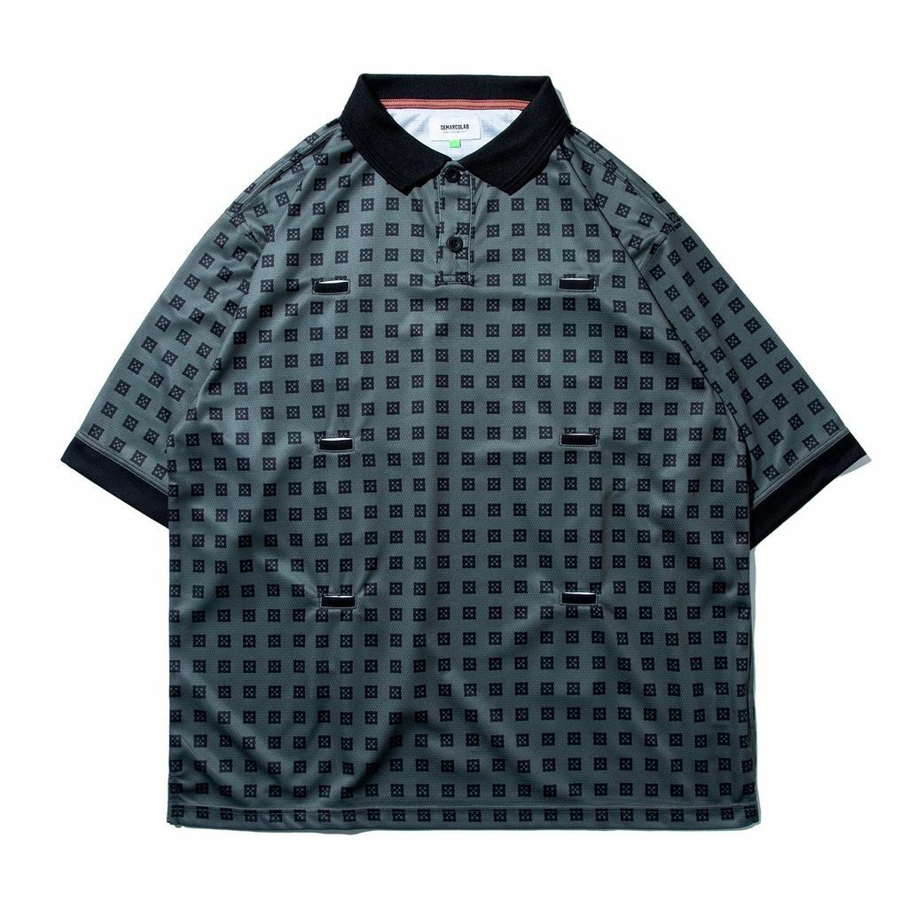 DEMARCOLAB KUN GRID SS POLO 橄欖綠