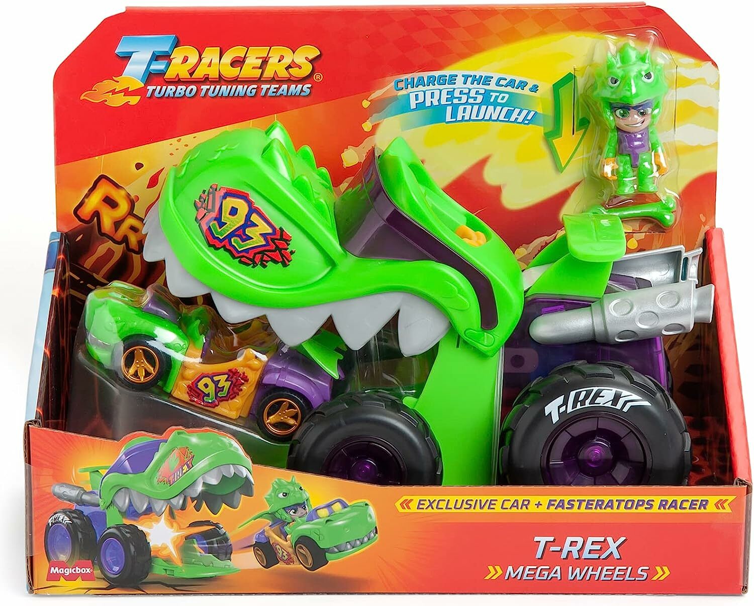 《 T-RACERS 》 迷你飛車隊 彈射卡車-暴龍