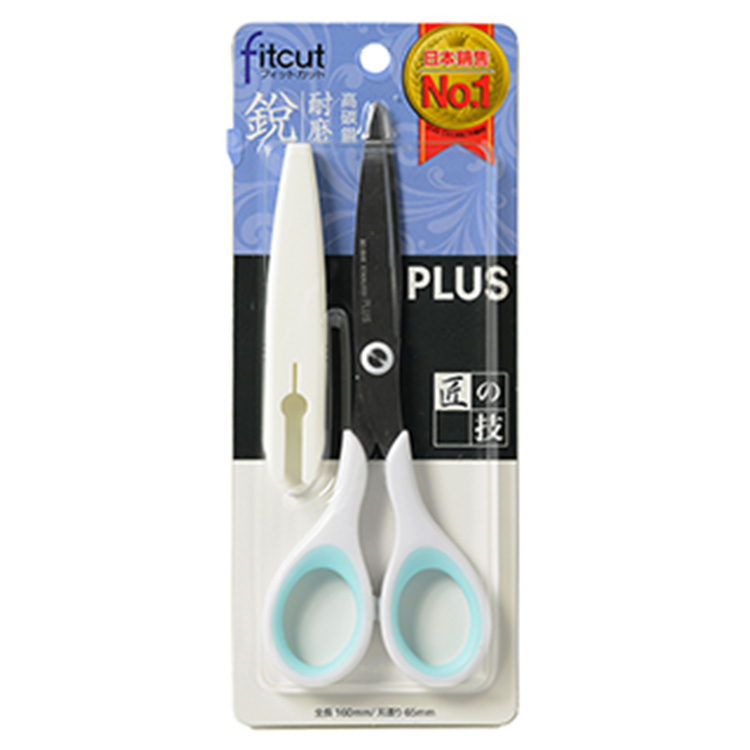 【PLUS】SC-160S 剪刀(附蓋) 白