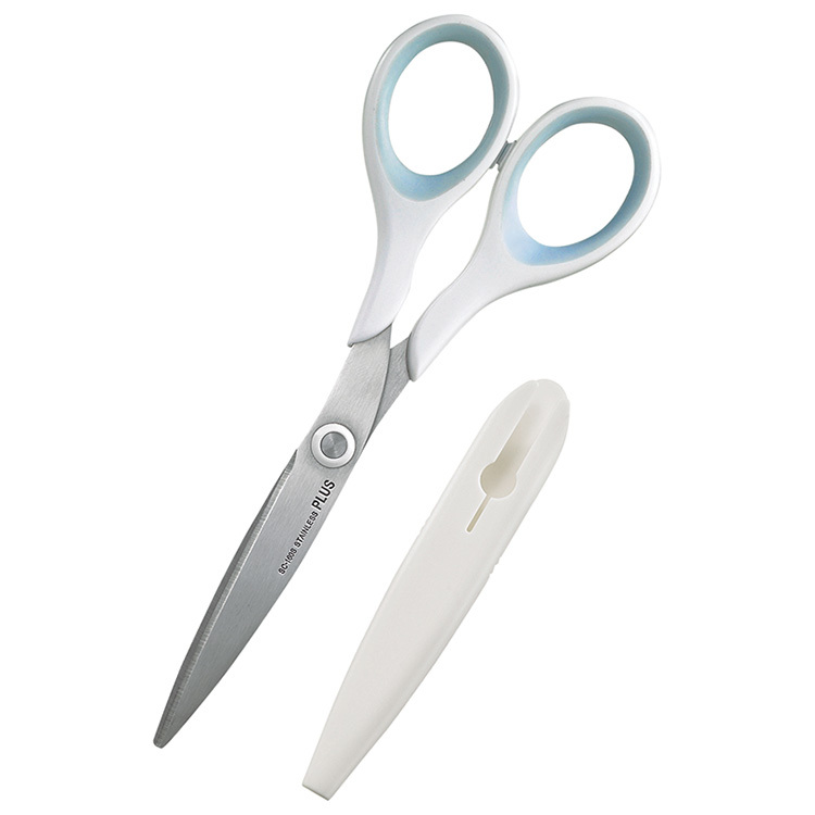 【PLUS】SC-160S 剪刀(附蓋) 白