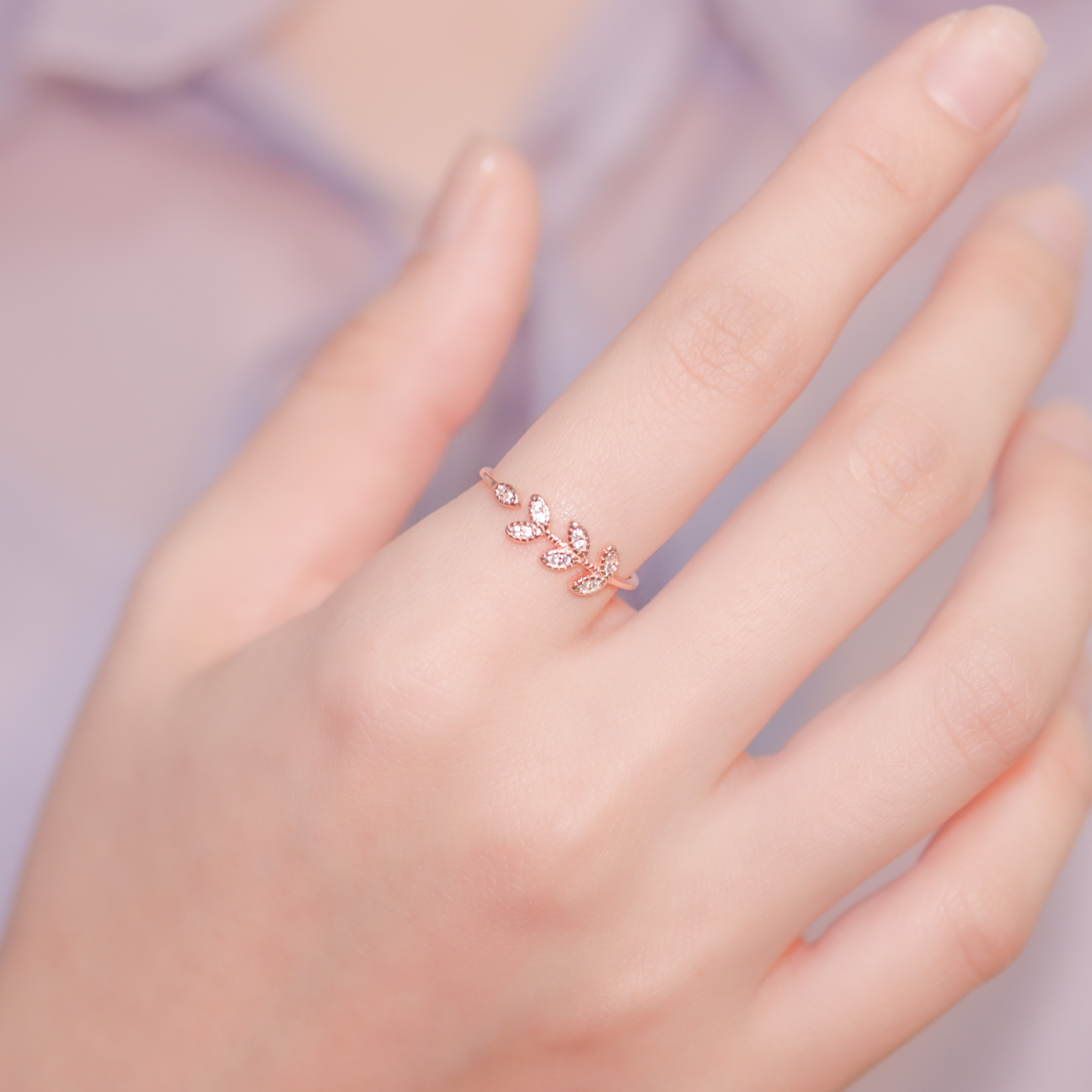 | 925 Silver・ White Gold・Rose Gold | Rainforest Ring（Silver / Rose Gold）  | RI0395 |