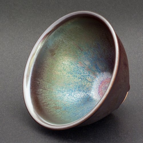 辛可窯 曜變藍紫金天目-鬥茶碗 極品孤品 原廠把關出貨 品質保證