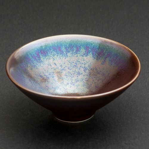 辛可窯 曜變藍紫金天目-小斗笠杯(極品) 原廠把關出貨 品質保證 最新作品(數量不多)