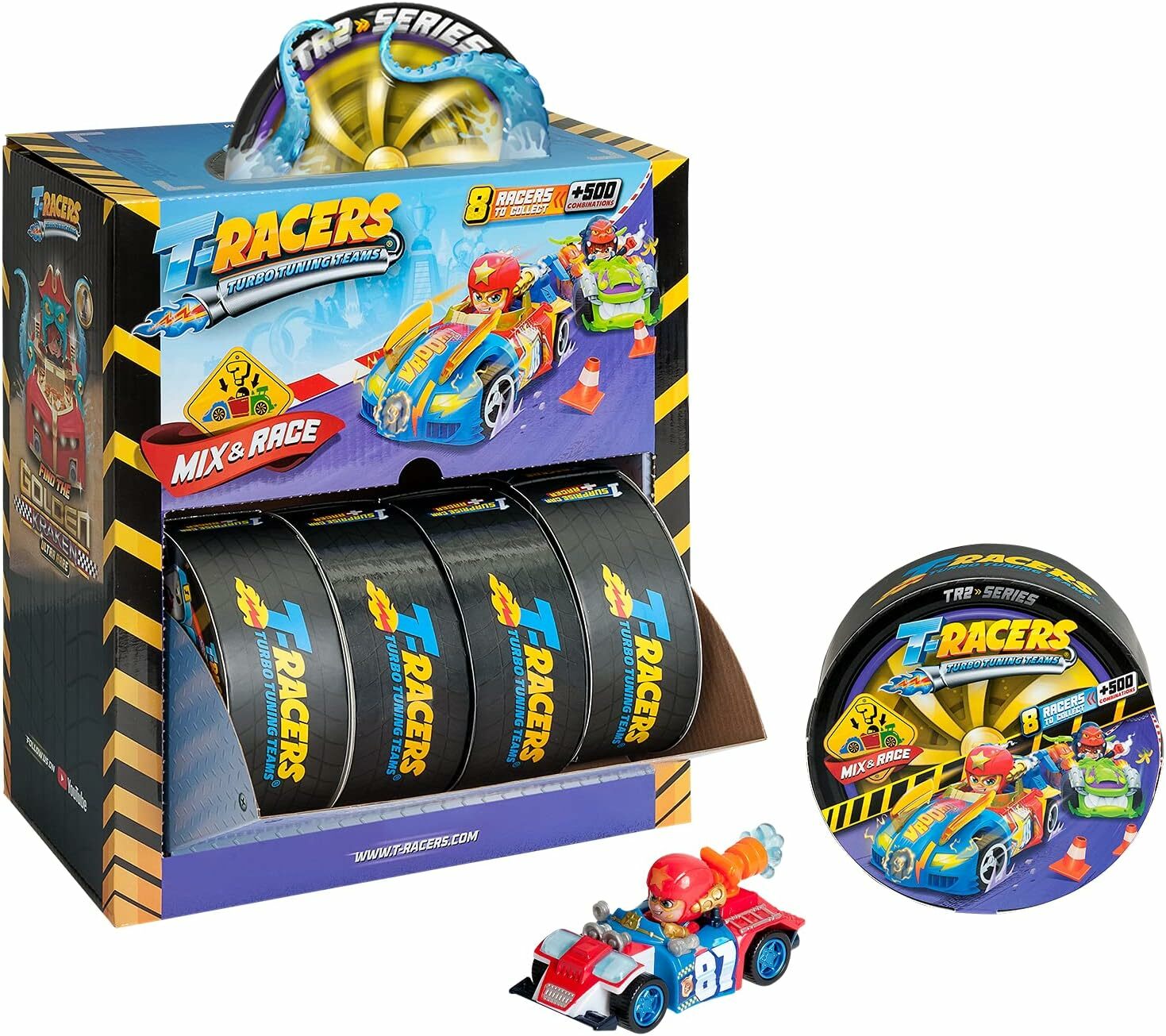 《 T-RACERS 》 迷你飛車隊 單車組 W2(隨機出貨)