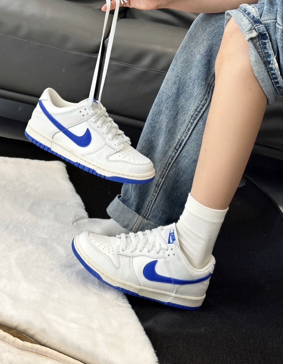 NIKE DUNK LOW (GS) 白藍 海鹽奶油