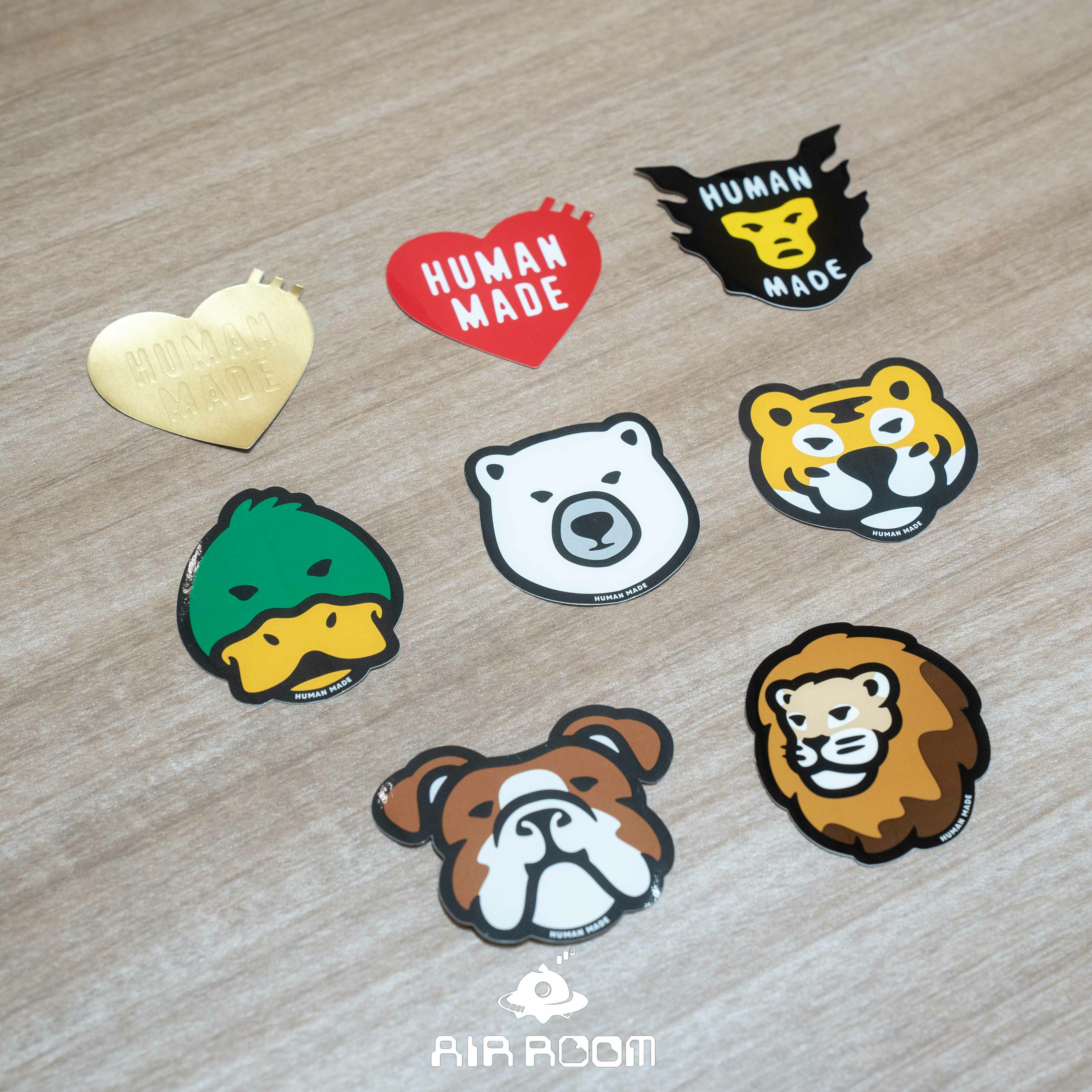 HUMAN MADE HM 貼紙 動物 愛心 老虎 鴨子 北極熊 狗狗 風暴牛仔