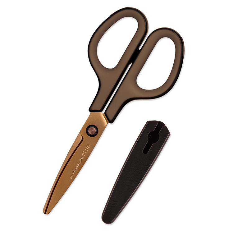 【PLUS】SC-175ST 30度弧線剪刀(鈦金屬附蓋)