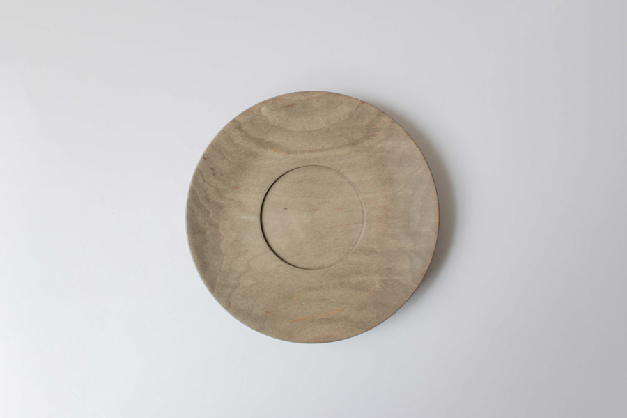 +g IFUJI-Delft plate M gray vegetable dye