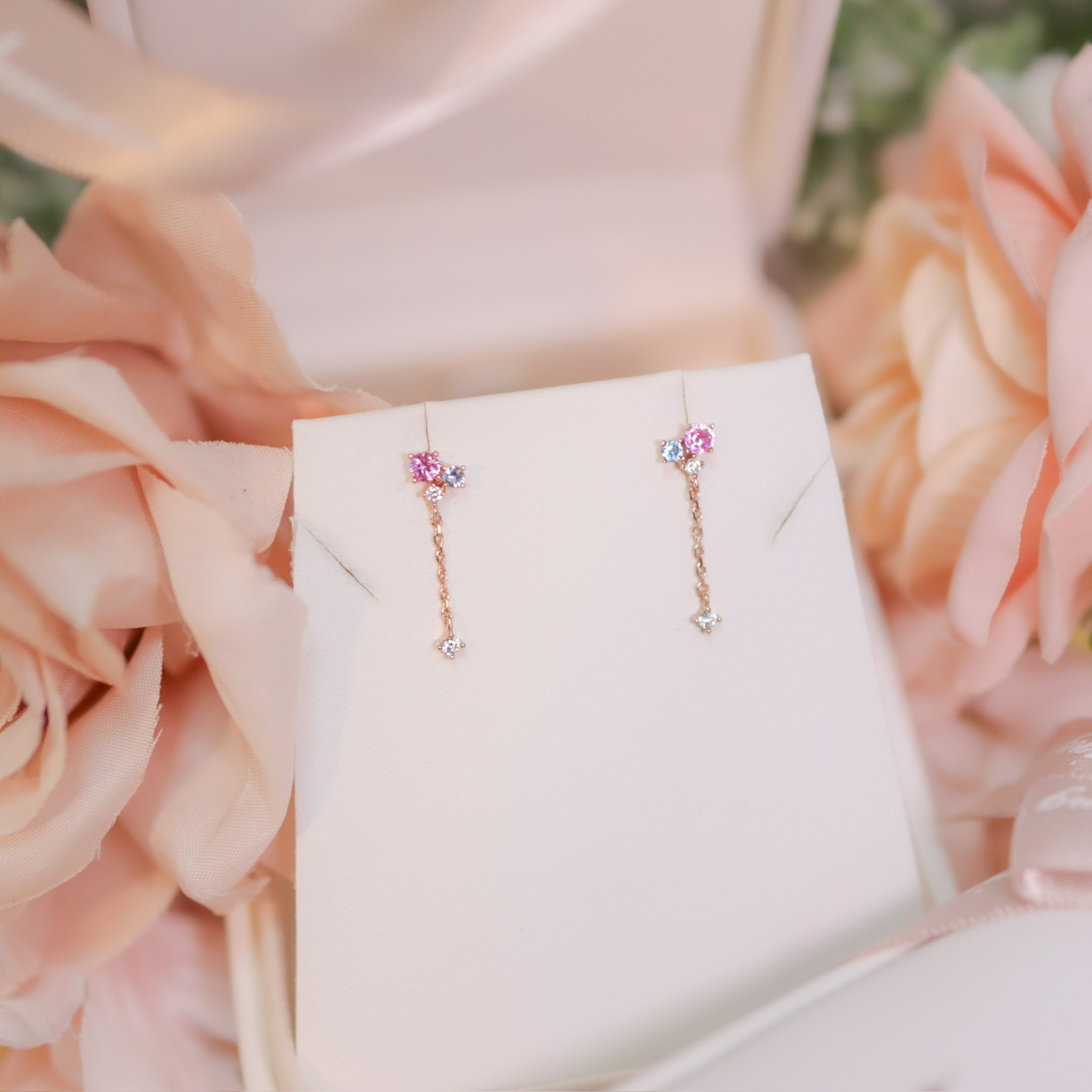 | 925純銀・ 厚鍍玫瑰金 | 下一站甜蜜耳環 | EA0649 |