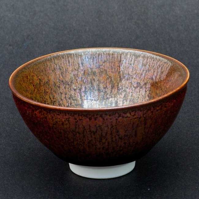 鉻黃金油滴天目釉 小茶杯