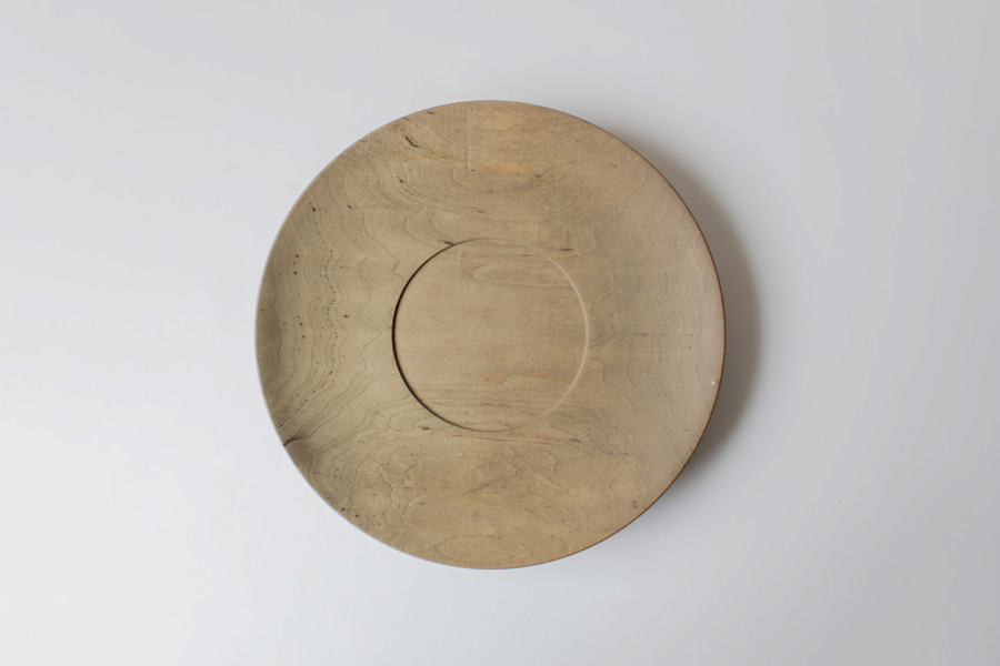 +g IFUJI-Delft plate L gray vegetable dye