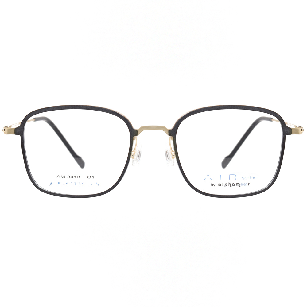 【Alphameer】AM3413 C1 AIR系列 方框光學眼鏡