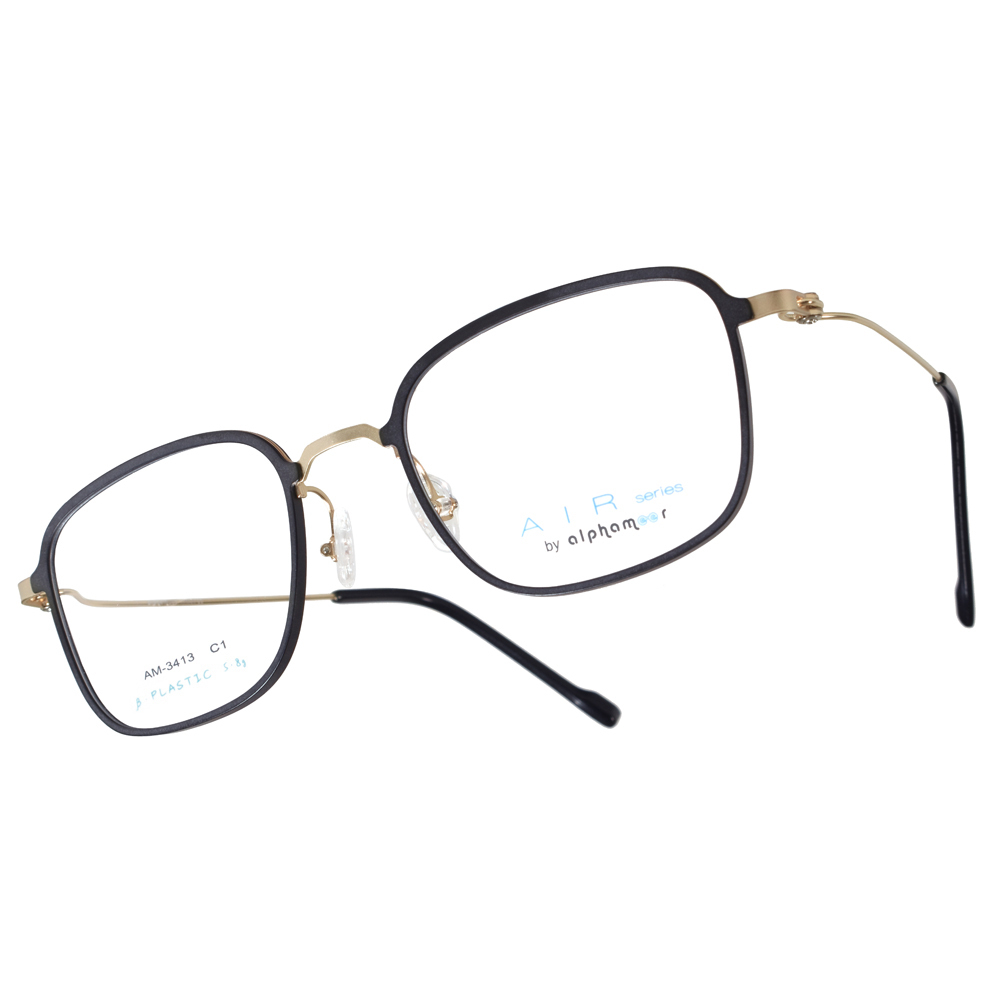 【Alphameer】AM3413 C1 AIR系列 方框光學眼鏡