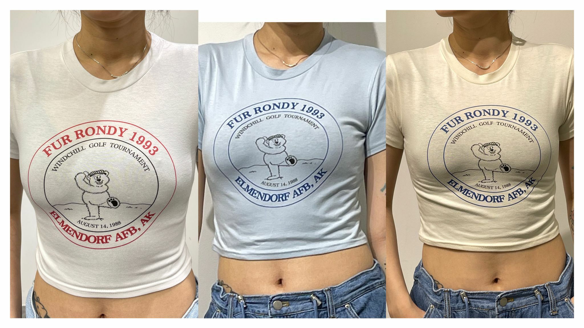 現貨 🇰🇷韓國 女款高腰北极熊修身T-shirt（CE459）