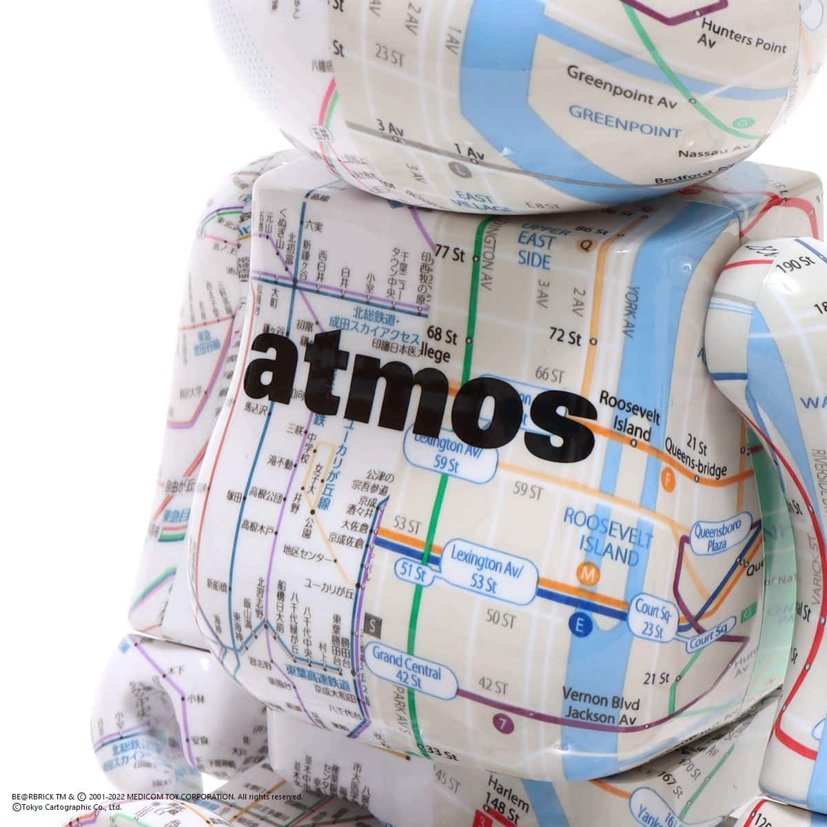 APAIR】BE@RBRICK x atmos SUBWAY 地鐵100%&400% 500% 庫柏力克熊