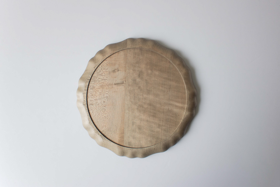 +g IFUJI-Italian round plate S gray vegetable dye