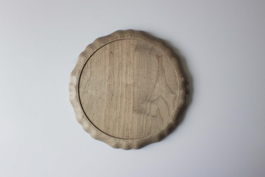 +g IFUJI-Italian round plate L gray vegetable dye