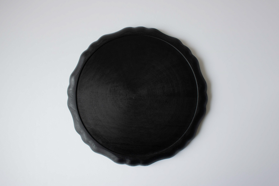 +g IFUJI-Italian round plate L black logwood dye