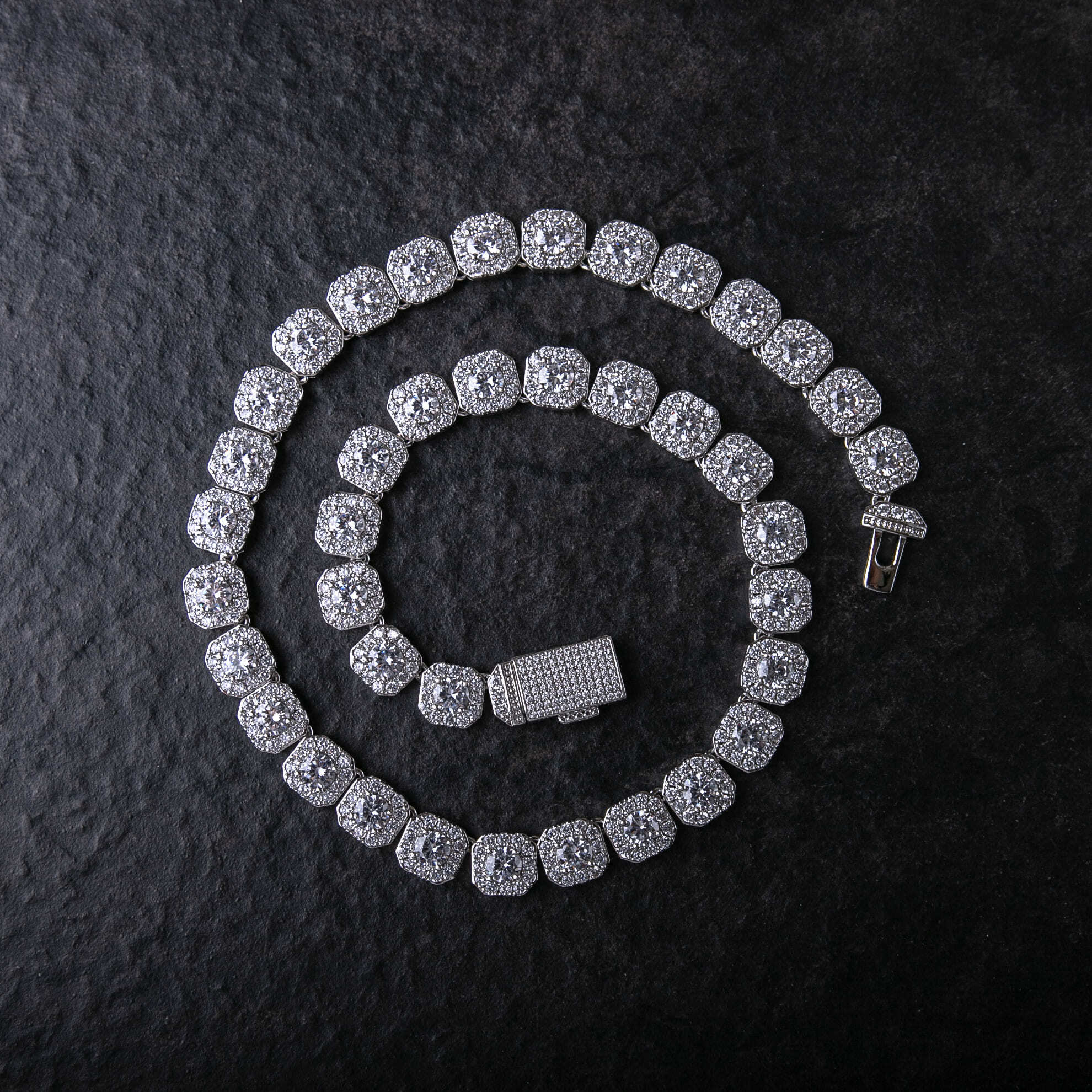 12mm滿鑲冰糖梅花項鍊