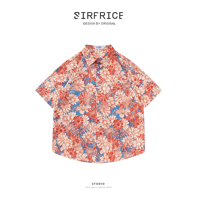 短袖 花襯衫 雛菊
