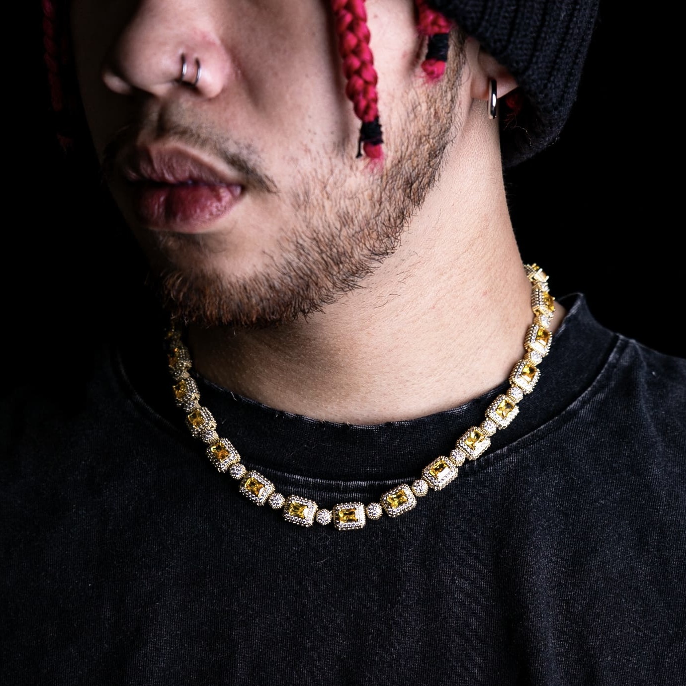 T方混鑲寶石設計項鍊