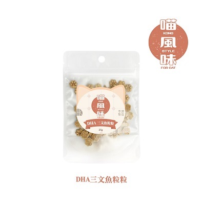 ※$45 @ 3包※[香港製造] 喵風味 KONG STYLE DHA 三文魚粒粒  25G (貓用)