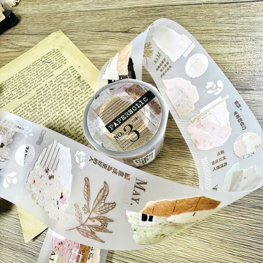 玖拾．paperholic3 5cm霧面PET紙膠帶 <整捲/分裝>