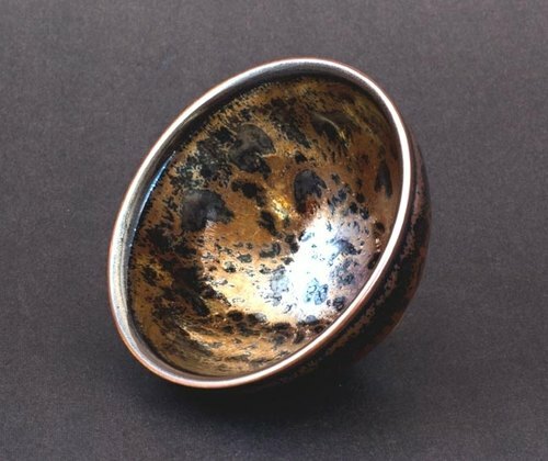 辛可窯 黑曜變黃金天目中杯 嚴選特優版 黃金豹紋 原廠把關出貨 品質保證