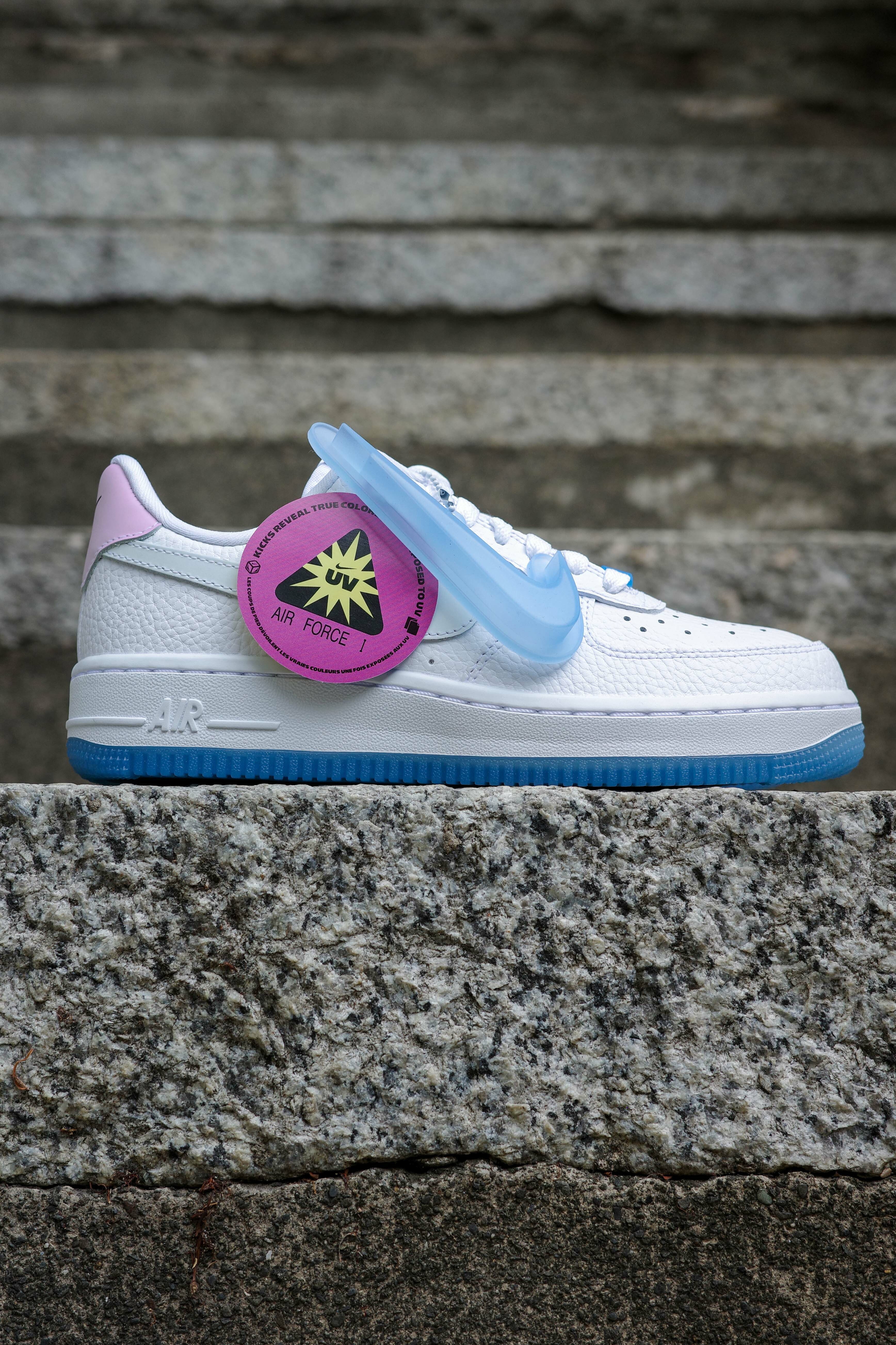 NIKE Air Force 1 LX UV  熱感應 變色 白色 果凍底 (DA8301-101)