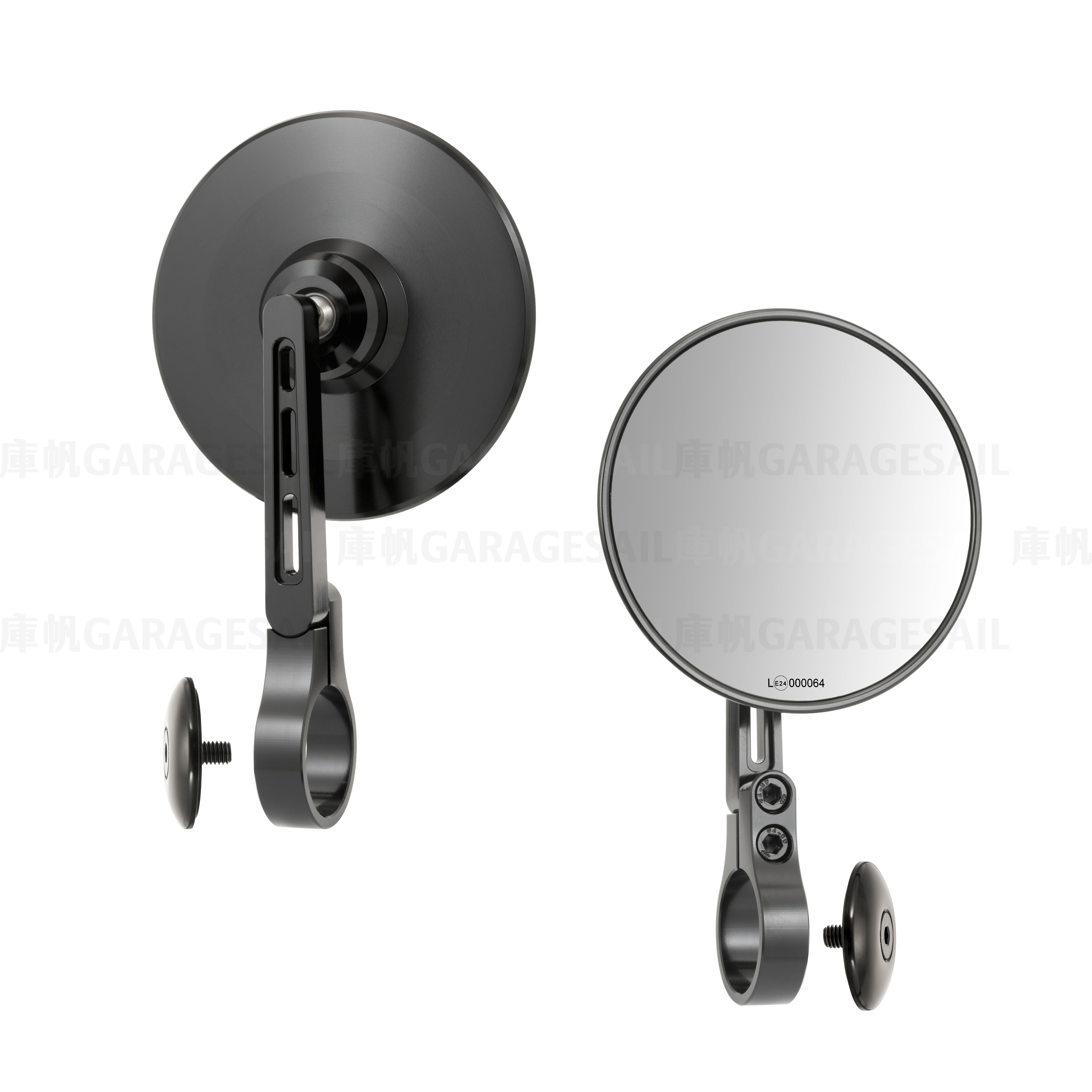 水冷凱旋專用 把手端 後照鏡 4吋圓 圓碟 D1