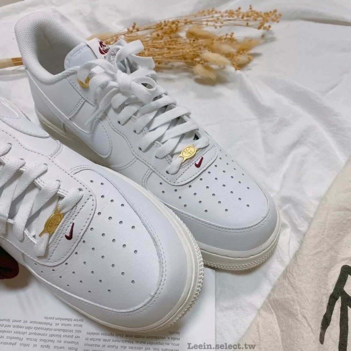 Nike Air Force 1 Low Prm 07 40週年 全白 壓印雙勾 男鞋 DQ7664-100