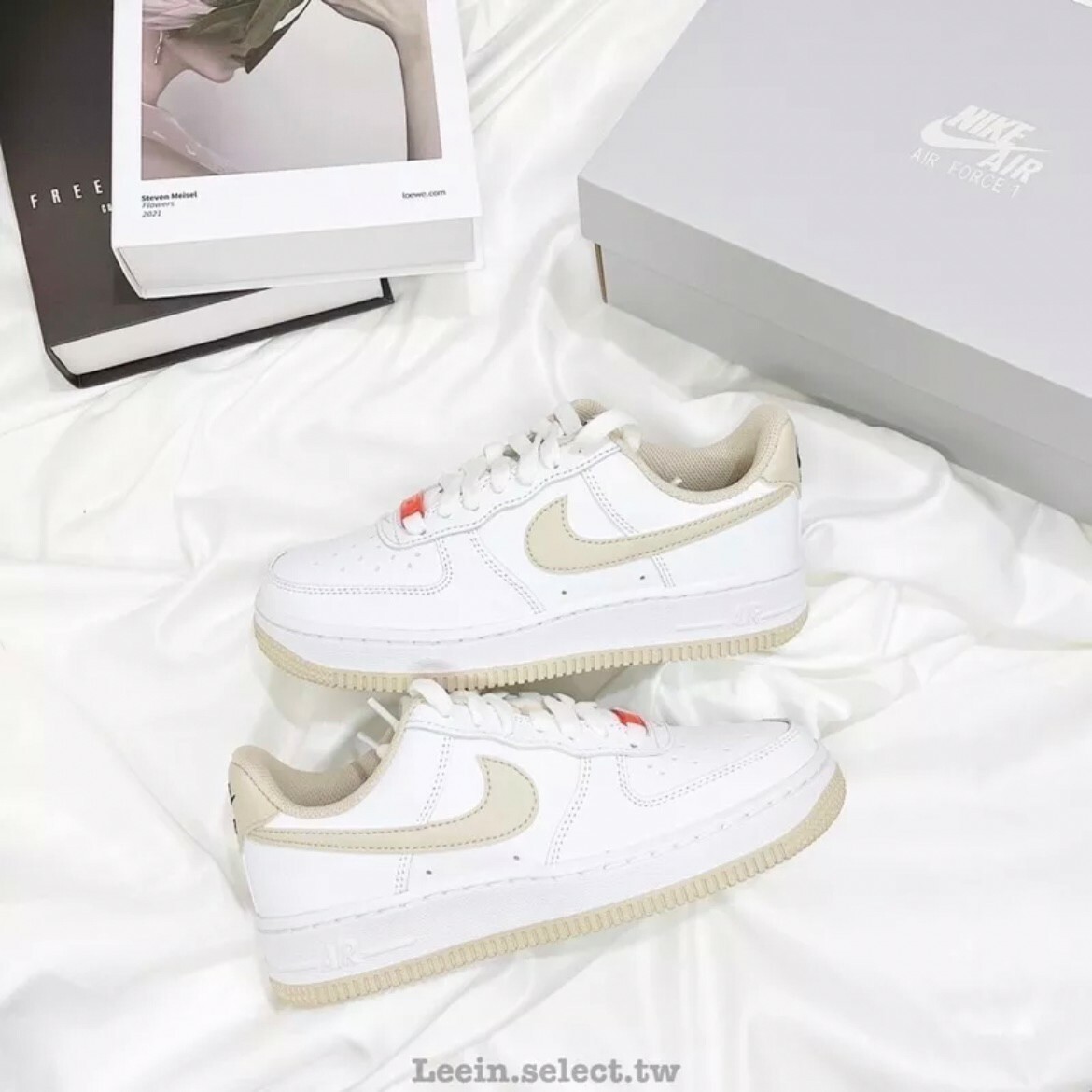 Nike Air Force 1 '07 白藤黃 奶茶 椰奶 橘扣拼接 DZ2771-121