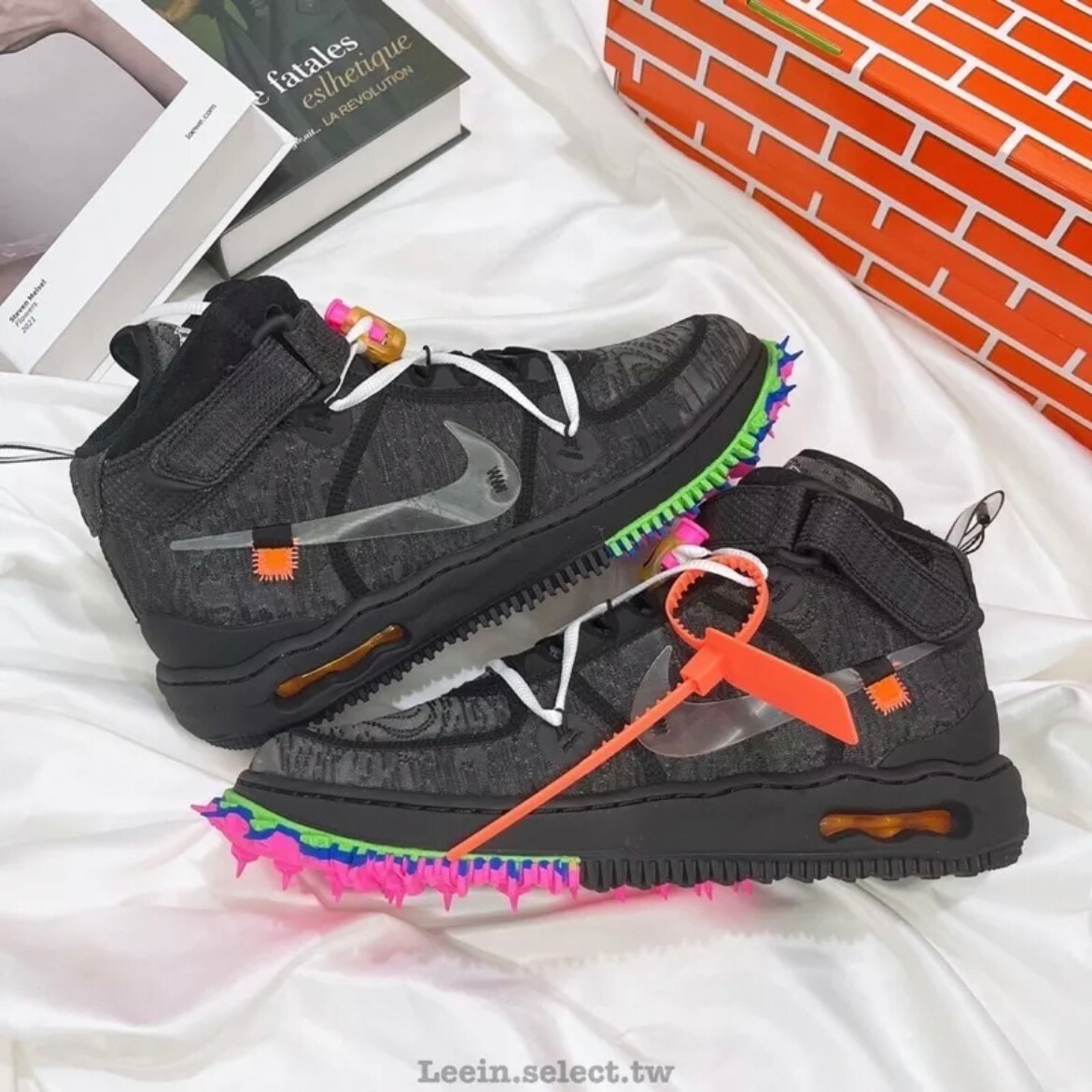 Nike Air Force 1 Mid x Off White 黑 聯名款 AF1 DO6290-001