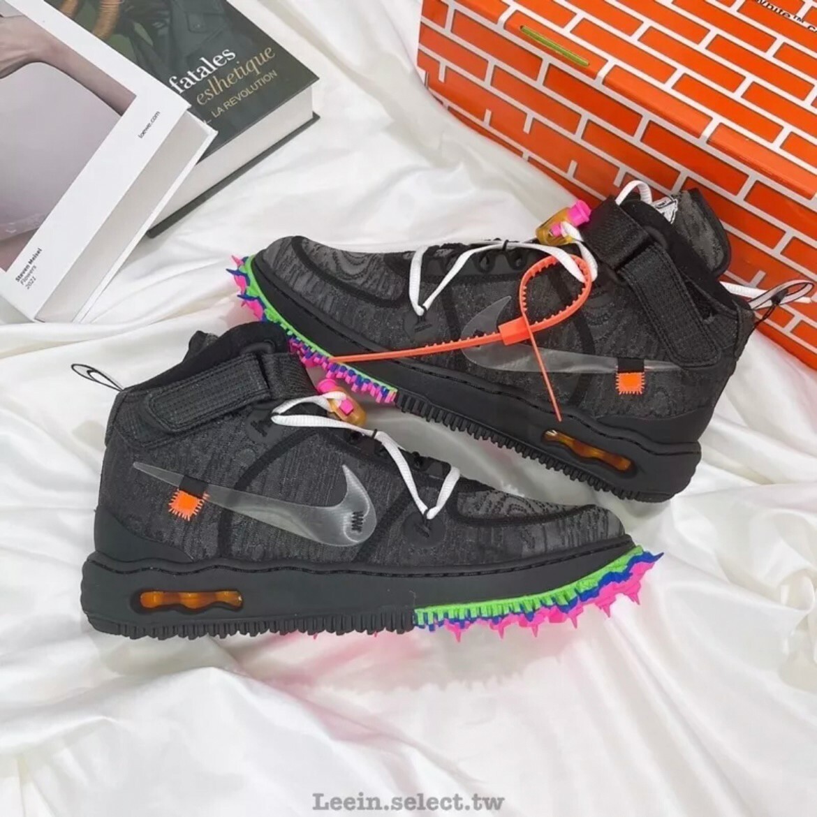 Nike Air Force 1 Mid x Off White 黑 聯名款 AF1 DO6290-001