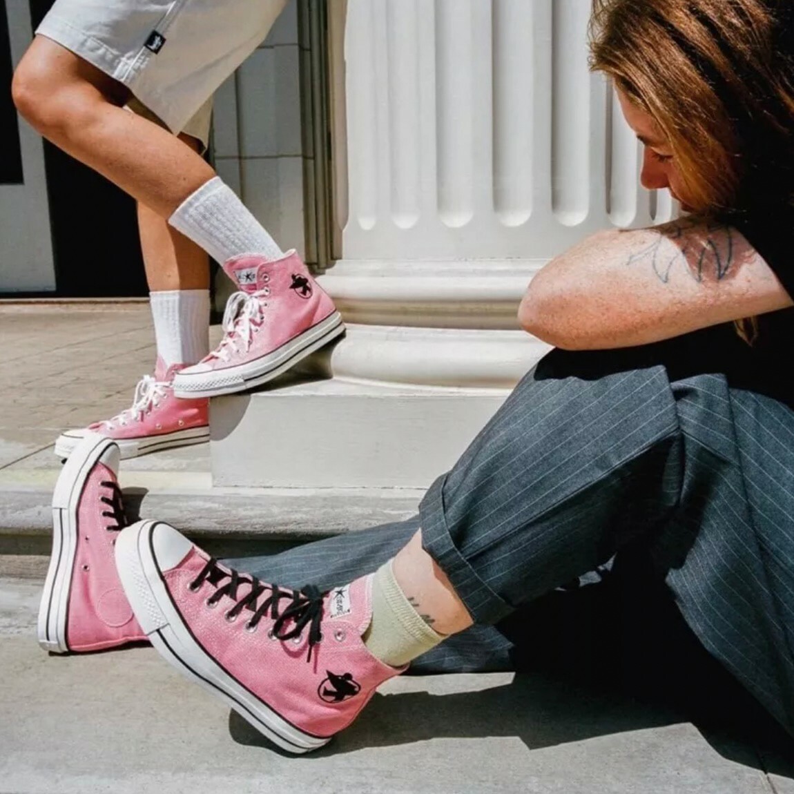 Converse 1970 x Stüssy "Surfman" 粉色 聯名 高筒 男女款 A02052C