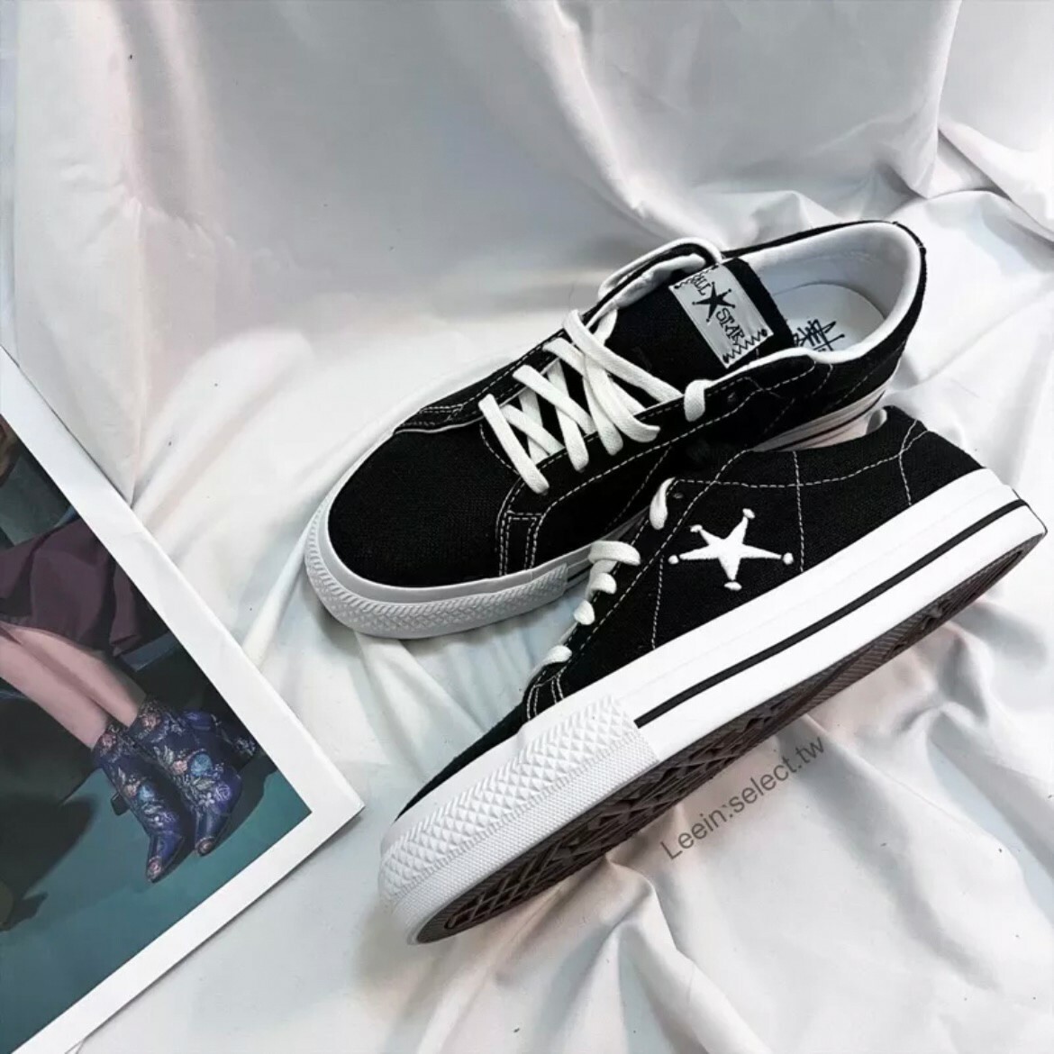 Converse One star x Stüssy black/white 黑白 低筒 173120C